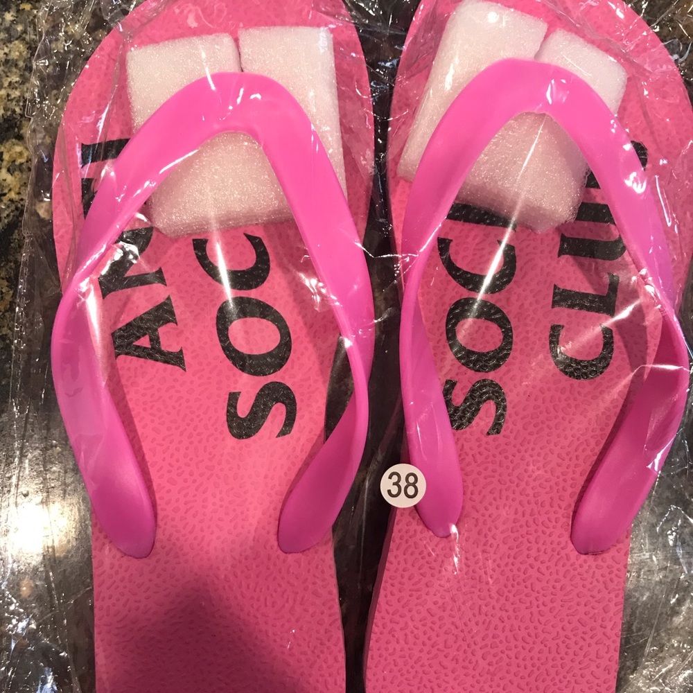 Anti social club pink sandals